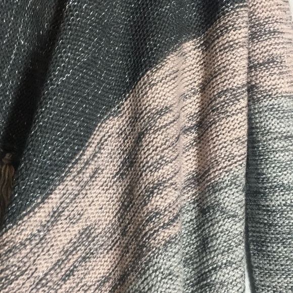 KNOX ROSE Boho Bohemian Festival Waterfall Cardigan Metallic Threads w/Fringe - Picture 12 of 16